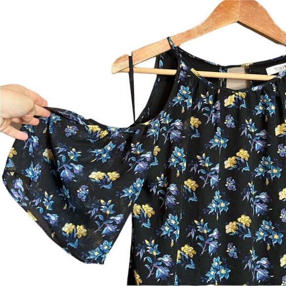 NWT! White House black‎ market floral cold shoulder dress - Picture 3 of 10